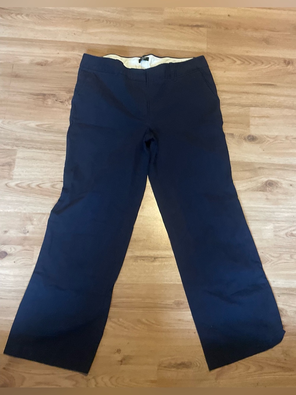 J. Crew Navy Straight-Leg Chinos dress pants women’s 12R curvy